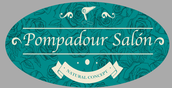 Pompadour Salon Natural Concept Logo